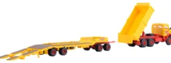 kibri 14125 Mercedes-Benz Kurzhauber mit Tiefladeanhänger Bausatz Spur H0