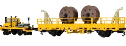 kibri 16062 Zweiwege UNIMOG mit Fahrleitungsbauwagen Bausatz Spur H0