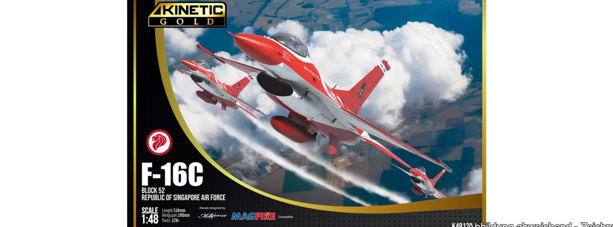 KINETIC 48133 RSAF F-16C Black Knight | Flugzeug Bausatz 1:48