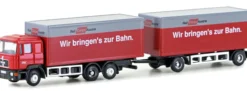 LEMKE LC4608 MAN F90 3-achs Koffer-Hängerzug RCA | LKW-Modell 1:160
