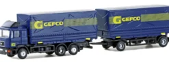 LEMKE LC4635 MAN F90 3-achs Wechselpritschen-Hängerzug GEFCO | LKW-Modell 1:160