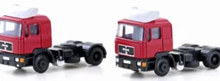 LEMKE LC4073 MAN F90 SZM 2-achsig rot | 2 Stück | Modell LKW 1:160