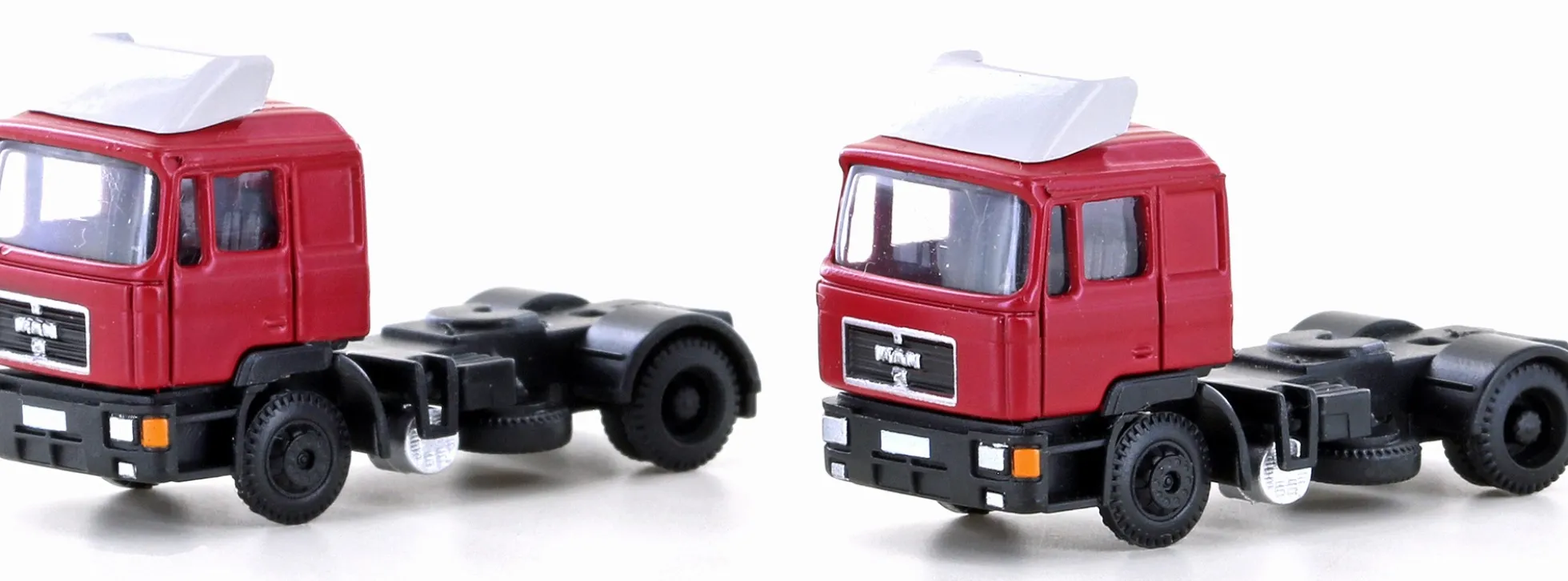 LEMKE LC4073 MAN F90 SZM 2-achsig rot | 2 Stück | Modell LKW 1:160