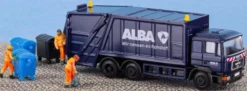 LEMKE LC97002 MiNiScene Müllabfuhr mit Figuren ALBA | LKW-Modell 1:160
