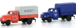 LEMKE LC3235 Opel Blitz Pritsche/Plane THW+Katastrophenschutz | 2-tlg. | LKW-Modelle 1:160