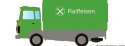 LEMKE LC4882 Volvo F4/6 Pritsche/Plane - Raiffeisen | LKW-Modell 1:160