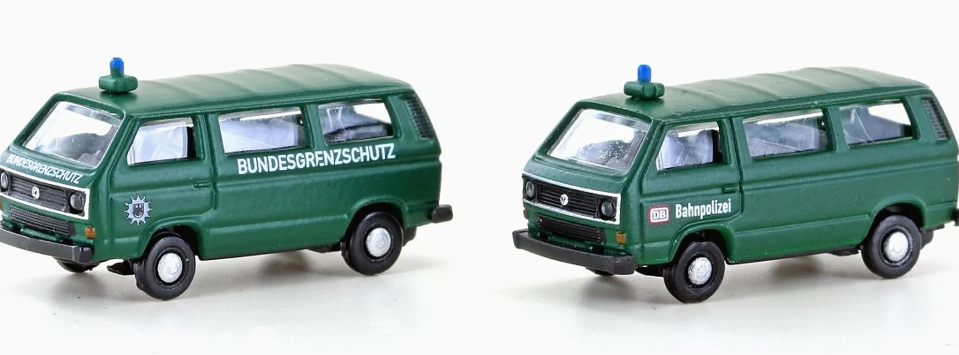 LEMKE LC4353 VW T3 2er Set Bus BGS + Bahnpolizei | Blaulichtmodelle 1:160