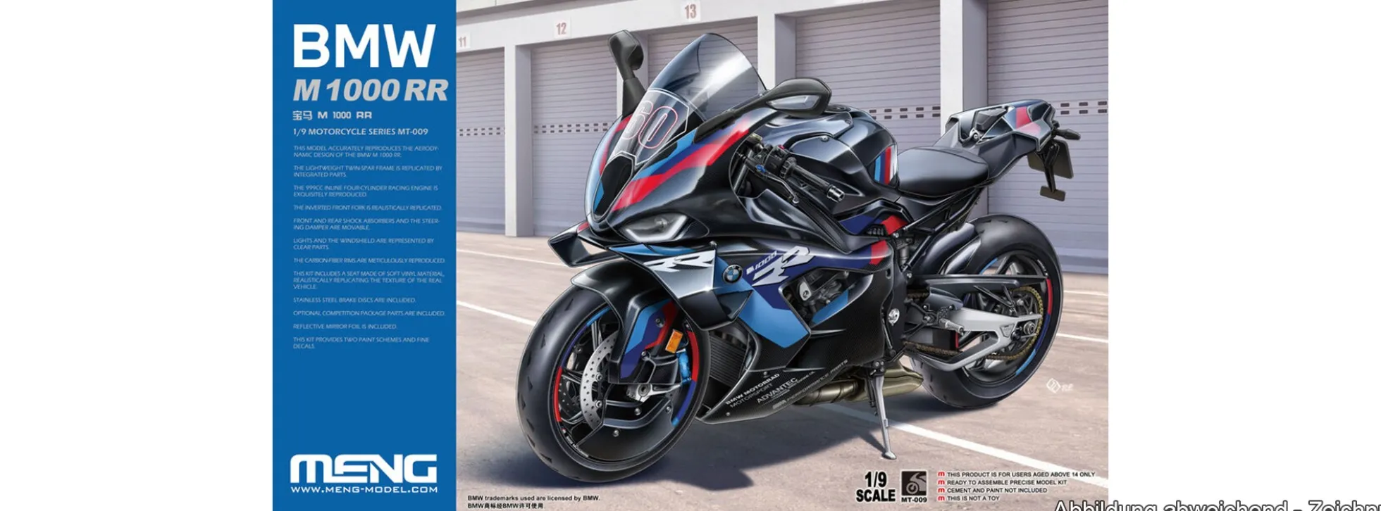 MENG MT-009 BMW M 1000 RR | Motorrad Bausatz 1:9