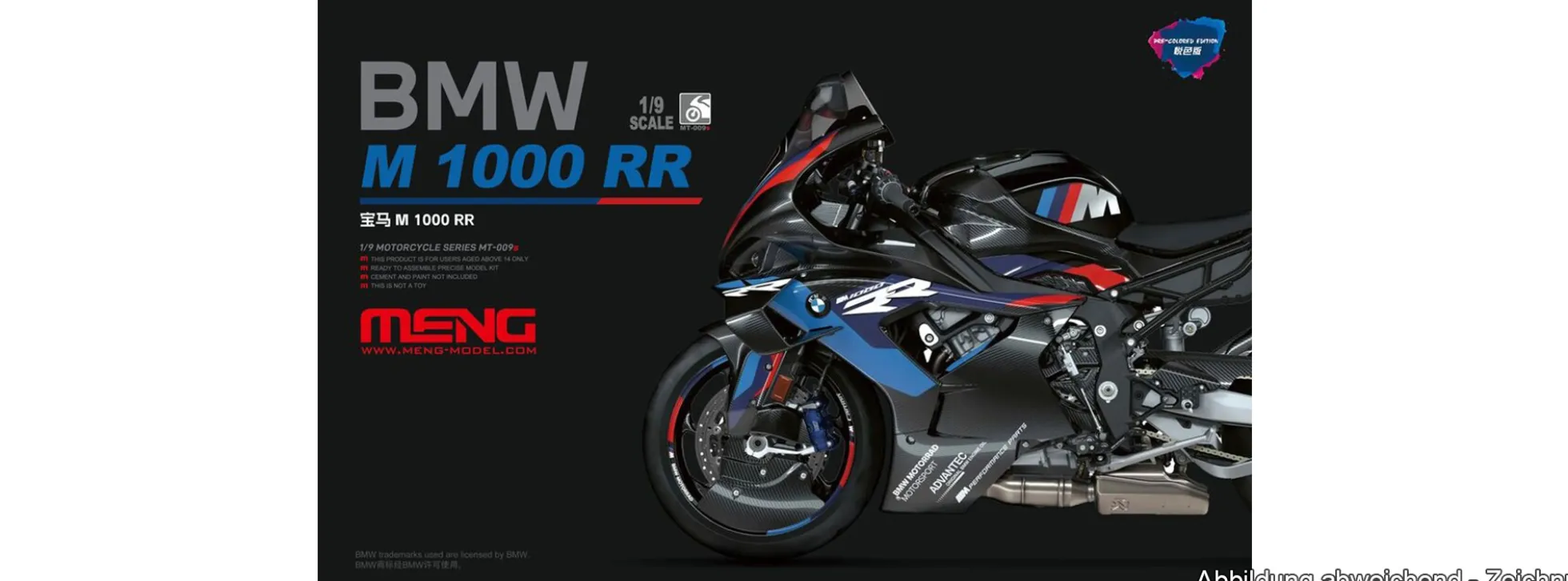 MENG MT-009s BMW M 1000 RR | Vorlackiert | Motorrad Bausatz 1:9
