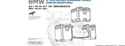 MENG SPS-091 BMW R 1250 GS ADV Gepäckkoffer für MT-005 | Motorrad Bausatz Zubehör 1:9
