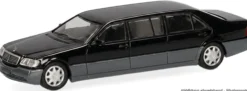 MicroCity 87MC000117 MB S600 Pullmann - schwarz/silber | Modellauto 1:87