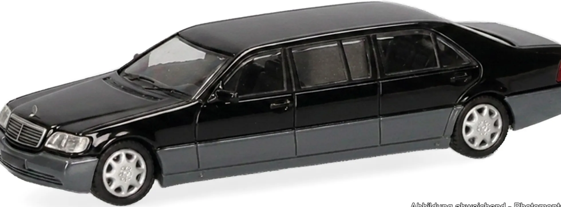 MicroCity 87MC000117 MB S600 Pullmann - schwarz/silber | Modellauto 1:87