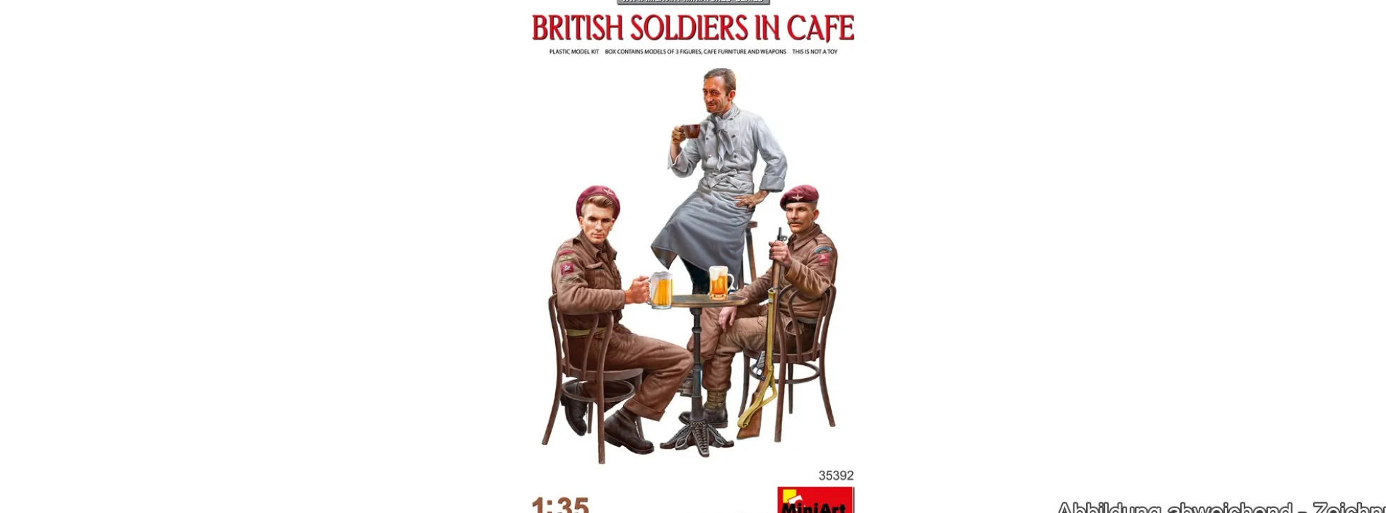 MiniArt 35392 Britische Soldaten im Cafe | Figuren Bausatz 1:35