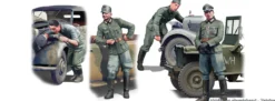 MiniArt 550035345 Deutsche Kraftfahrer und Offiziere | 4 Stück | Figuren Bausatz 1:35