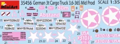 MiniArt 35456 Deutscher 3t Cargo Truck 3,6-36S | Militär Bausatz 1:35