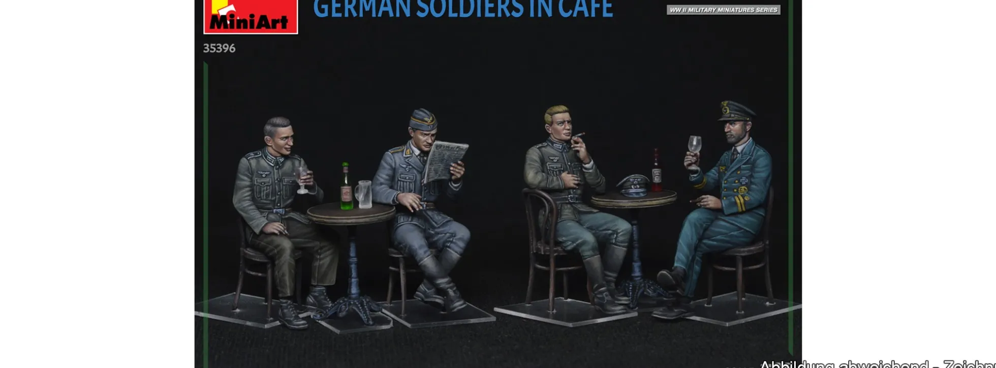 MiniArt 35396 Deutsche Soldaten im Cafe | Figuren Bausatz 1:35