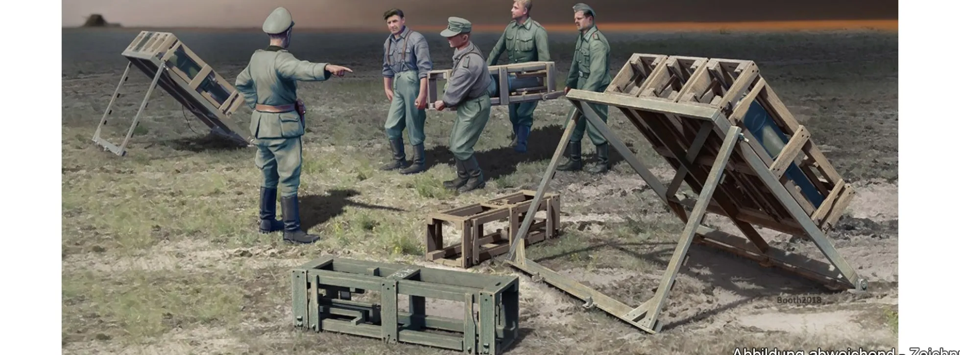 MiniArt 550035273 Deutsches Schweres Wurfgerät 40 mit 5 Figuren | Militär Bausatz 1:35