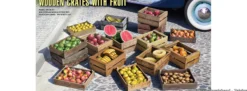 MiniArt 35628 Holzkisten mit Obst | 16 Stück | Zubehör Bausatz 1:35