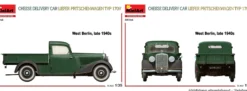 MiniArt 38046 Käselieferwagen Pritschenwagen Typ 170V mit Zubehör | Auto Bausatz 1:35