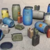 MiniArt 35590 12 Kunststofffässer und 12 Kanister | Zubehör Bausatz 1:35