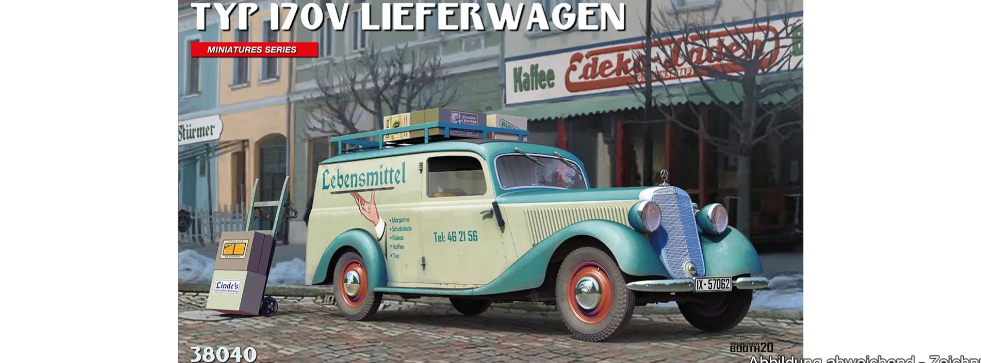 MiniArt 38040 Lieferwagen Typ 170V mit Zubehör | Auto Bausatz 1:35