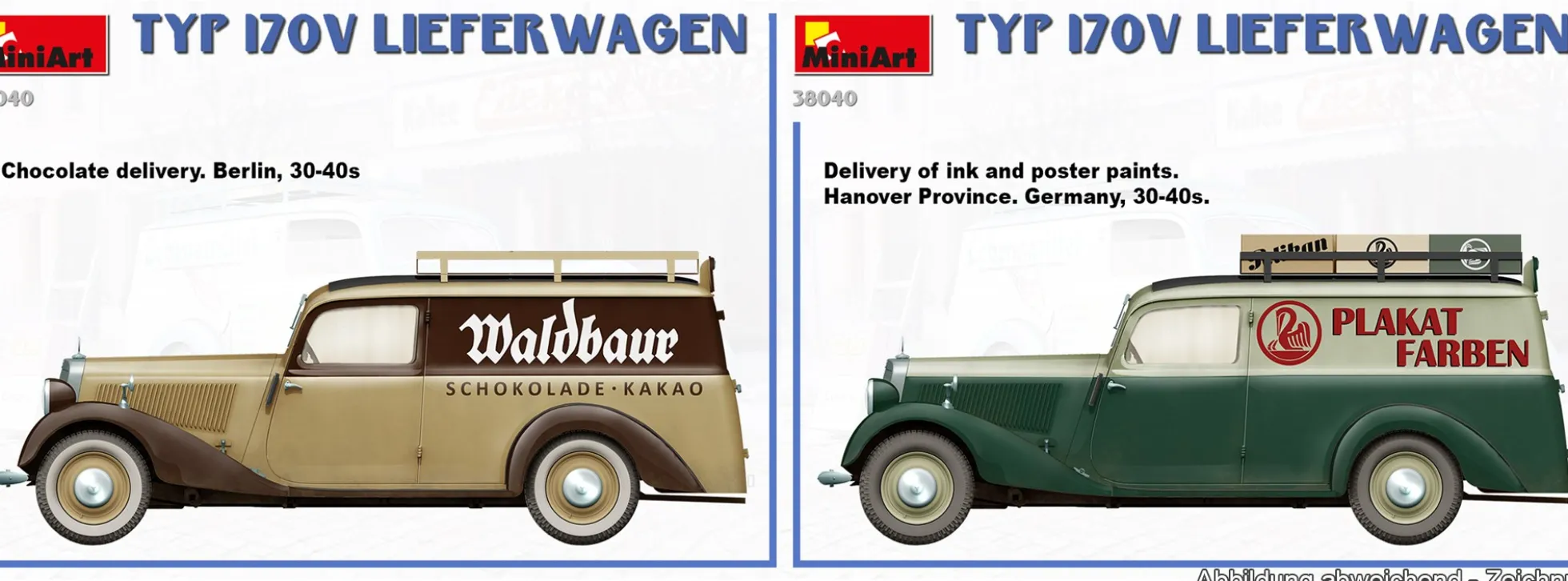 MiniArt 38040 Lieferwagen Typ 170V mit Zubehör | Auto Bausatz 1:35
