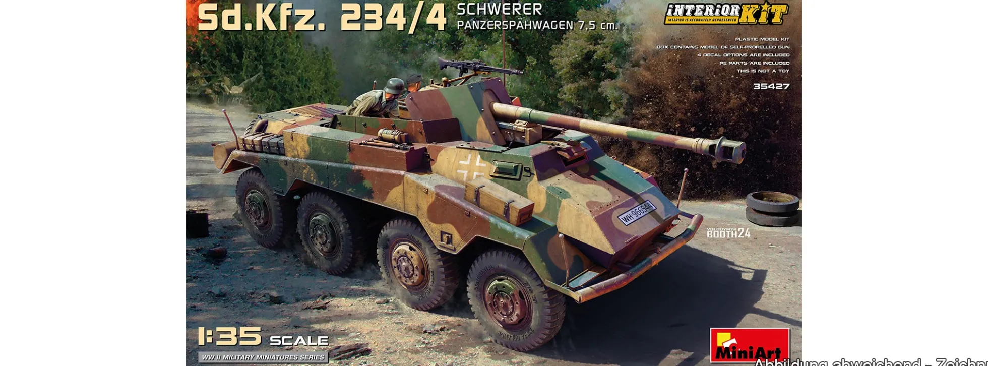 MiniArt 35427 Sd. Kfz. 234/4 schwerer Panzerspähwagen 7,5 cm | Panzer Bausatz 1:35