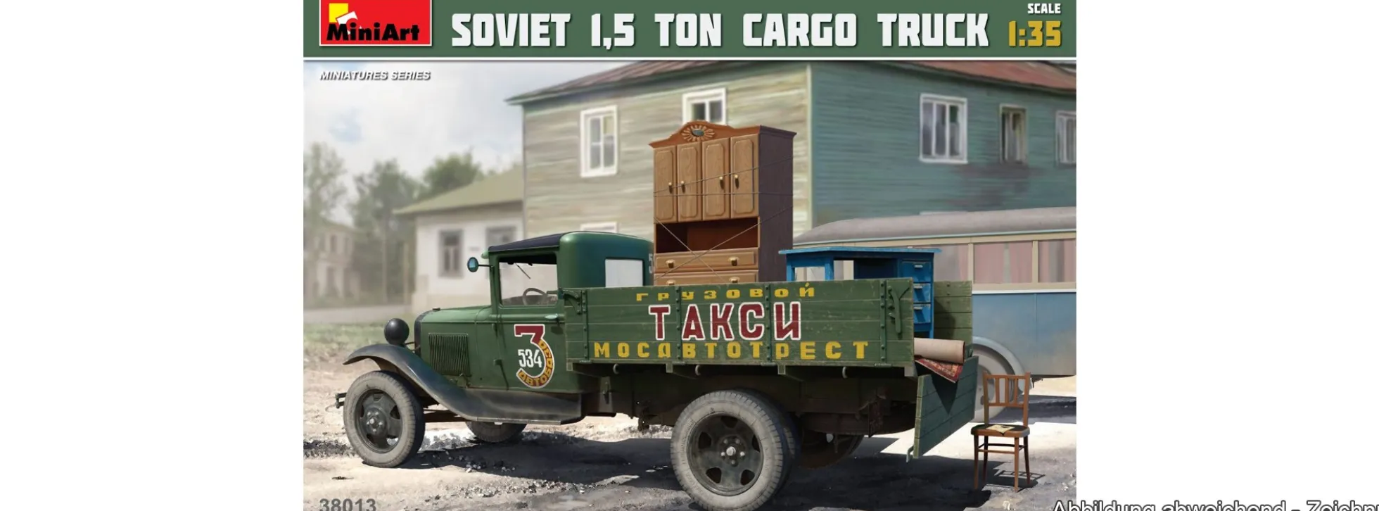 MiniArt 38013 Sowjetischer 1,5 Tonnen Lastwagen mit Möbeln | LKW-Modell 1:35