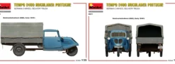 MiniArt 35371 Tempo E400 Hochlader Pritsche 3-Rad | Auto Bausatz 1:35