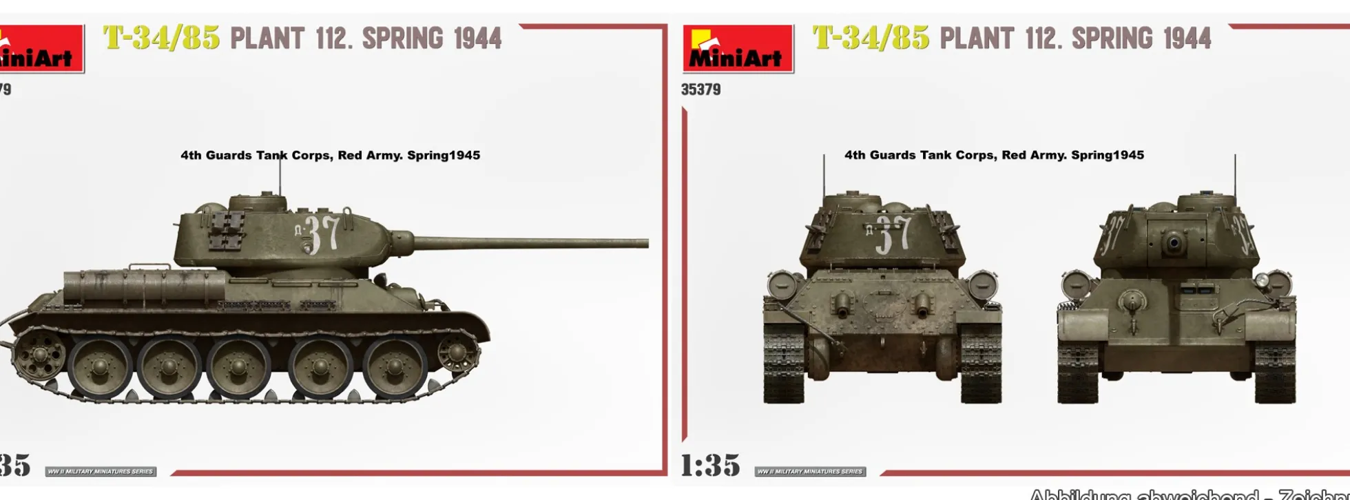 MiniArt 35379 T-34/85 Plant 112 Frühjahr 1944 | Panzer Bausatz 1:35