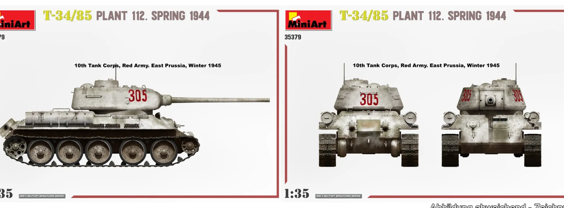 MiniArt 35379 T-34/85 Plant 112 Frühjahr 1944 | Panzer Bausatz 1:35