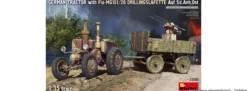 MiniArt 53008 Traktor mit Fla-MG151/20 Drillingslafette Anhänger | Militär Bausatz 1:35