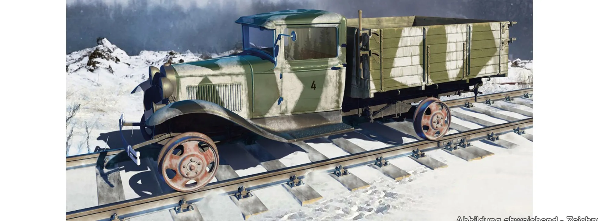 MiniArt 550035265 1,5t Schienen-LKW AA Type mit Schiene | Militär Bausatz 1:35