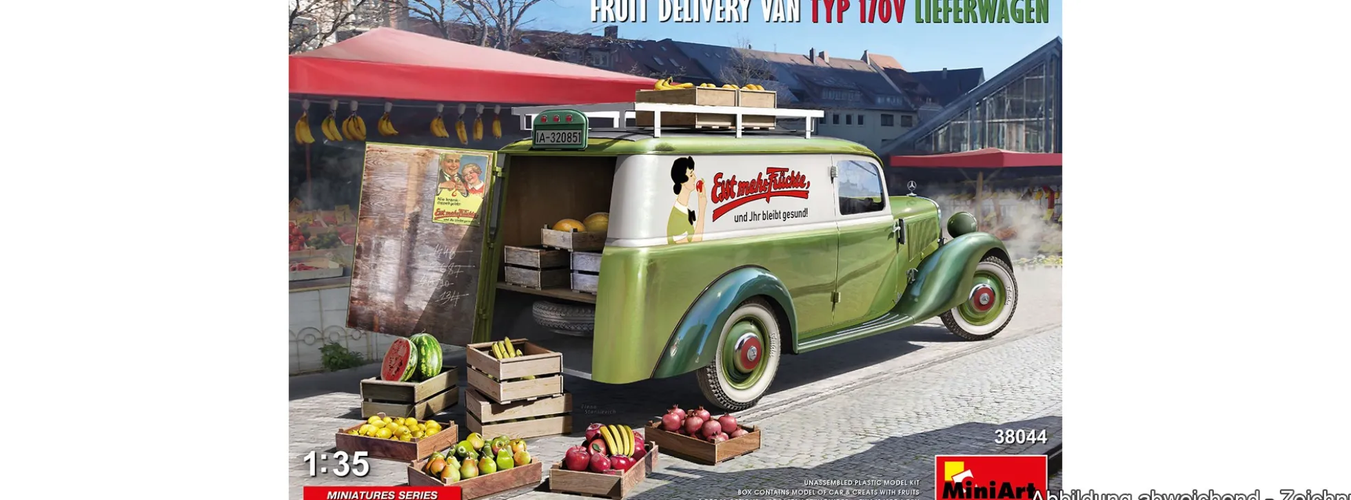 MiniArt 38044 Typ 170V Lieferwagen für Obst und Früchte | Auto Bausatz 1:35