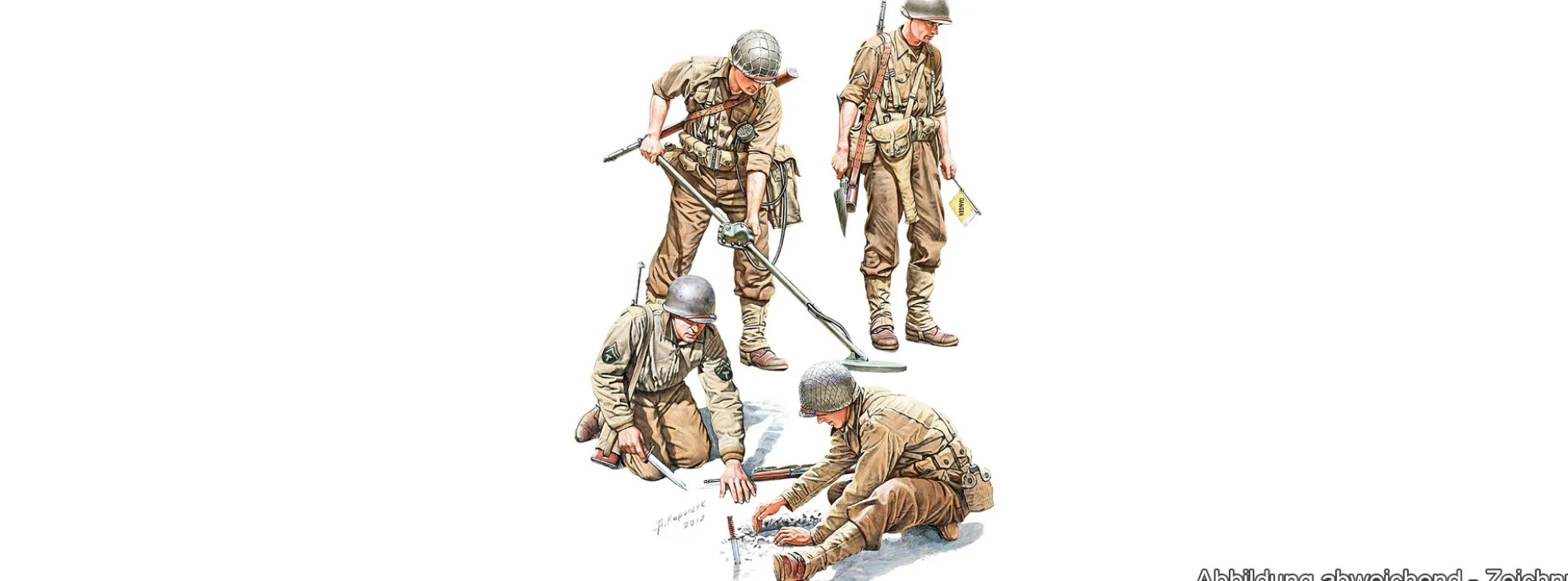 MiniArt 550035251 US Minensucher | 4 Stück | Figuren Bausatz 1:35