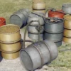 MiniArt 35597 WWII Deutsche 200L Benzinfässer | 12 Stück | Zubehör Bausatz 1:35