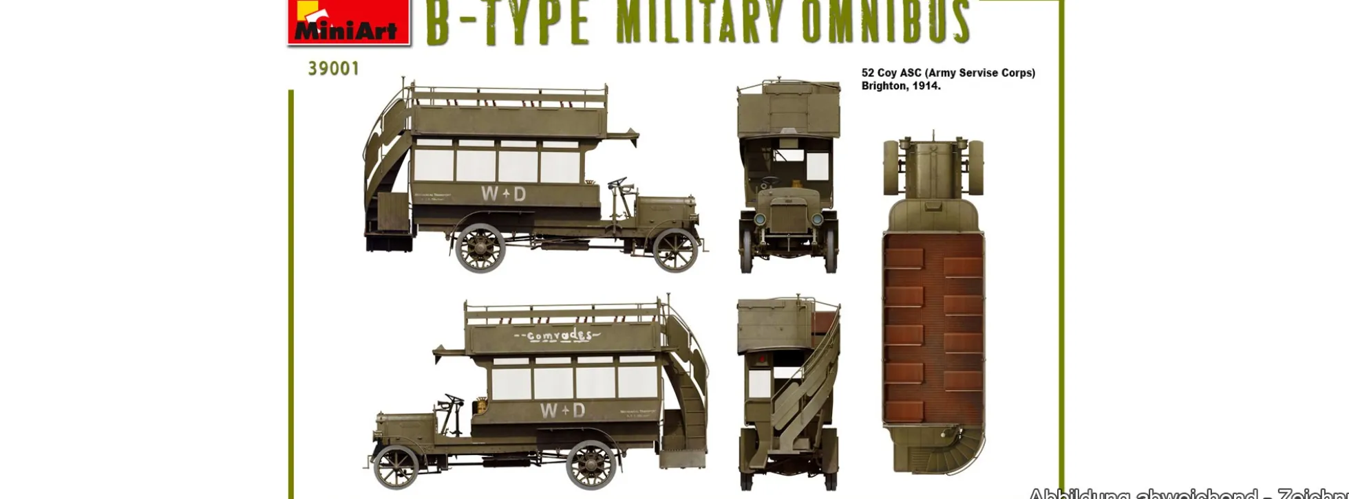 MiniArt 39001 WWI Militär Omnibus B-Typ | Militär Bausatz 1:35