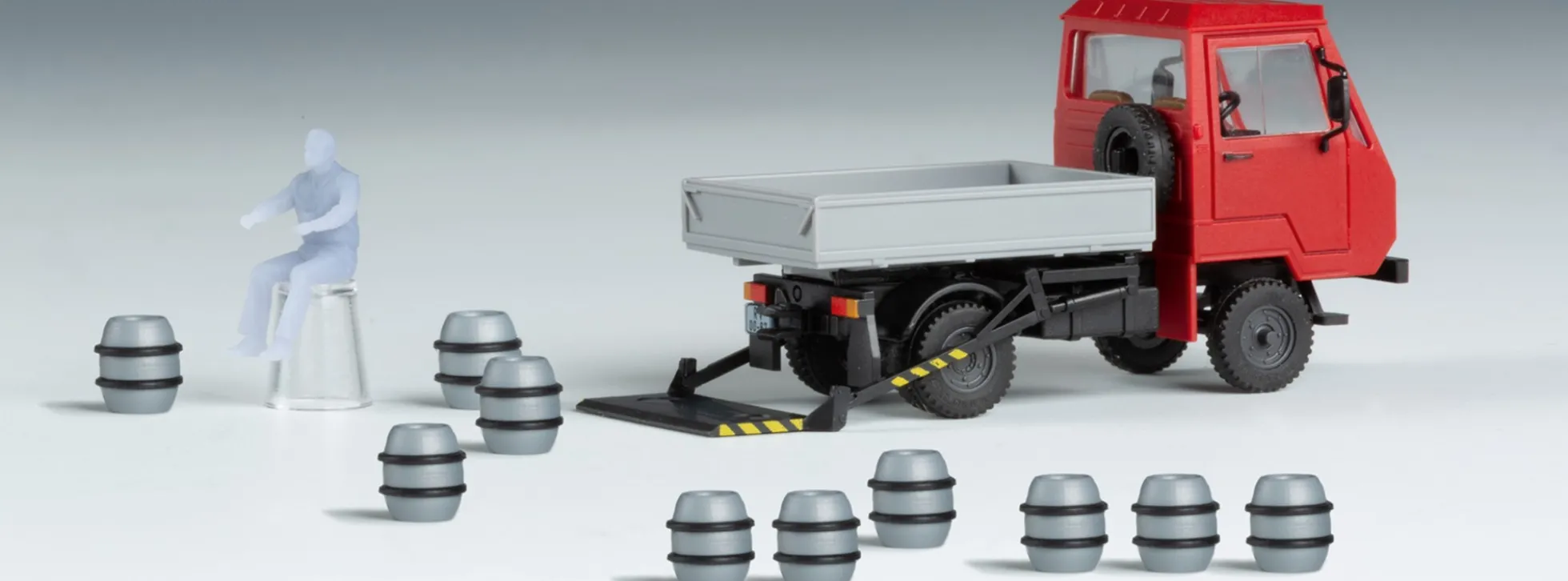 minicar 66032 Multicar M25 Pritsche mit Ladehilfe | LKW-Modell Bausatz 1:87