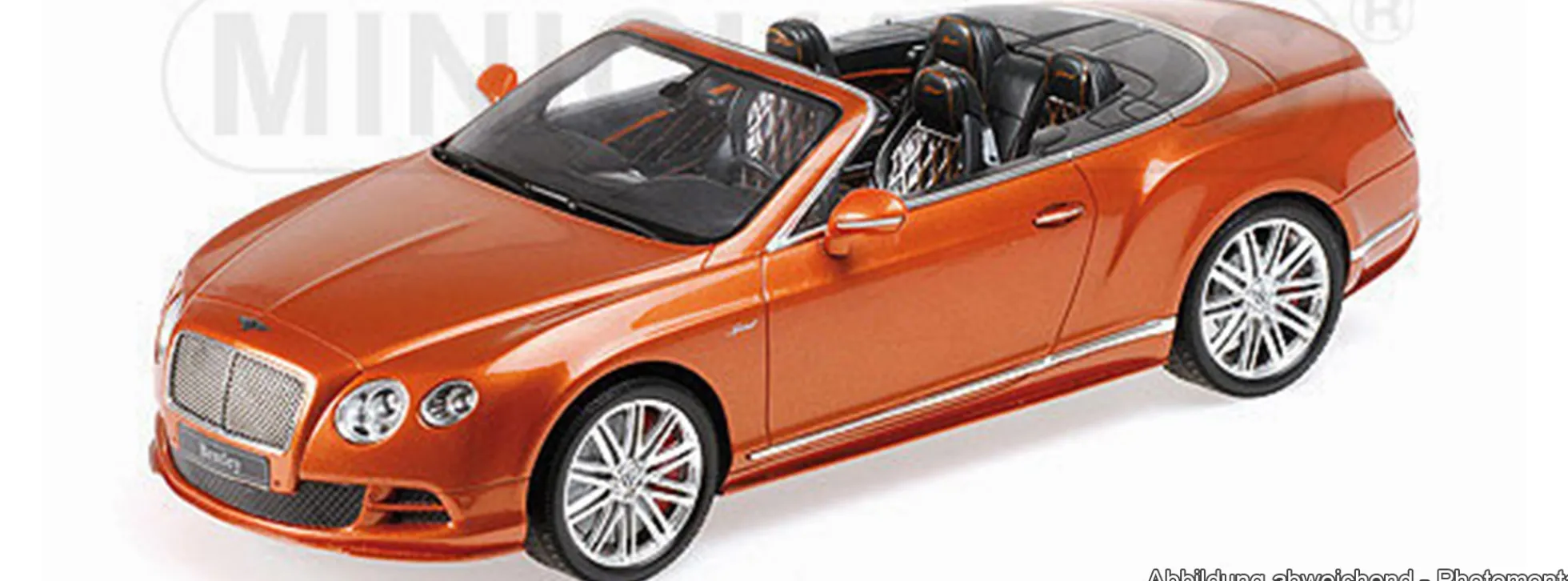 MINICHAMPS 107139430 Bentley Continental GT Speed Convertible orange | Modellauto 1:18