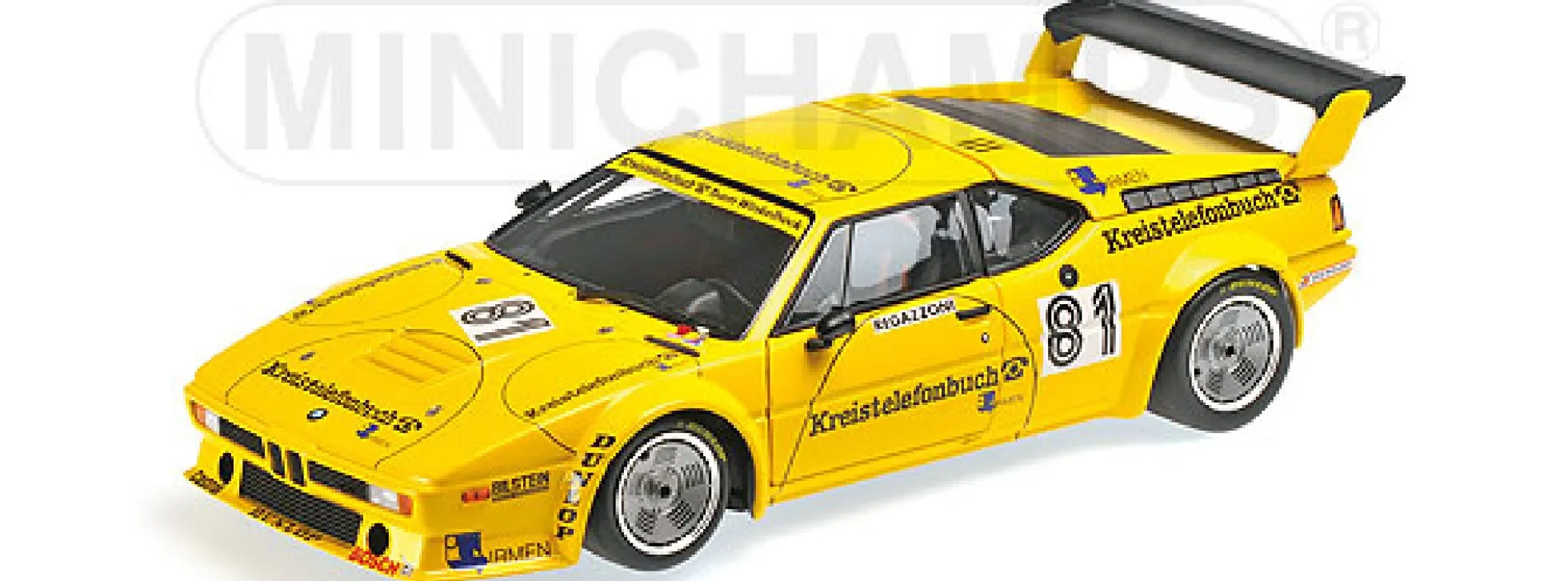 MINICHAMPS 180792991 BMW M1 Procar Kreistelefonbuch Team Winkelhock | Modellauto 1:18