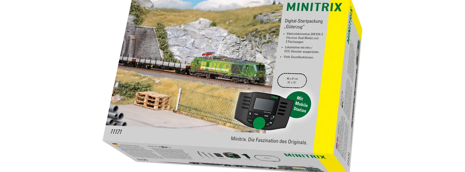 MINITRIX 11171 Digital-Startpackung BR 248 mit Güterzug BUG | DCC Sound | Spur N