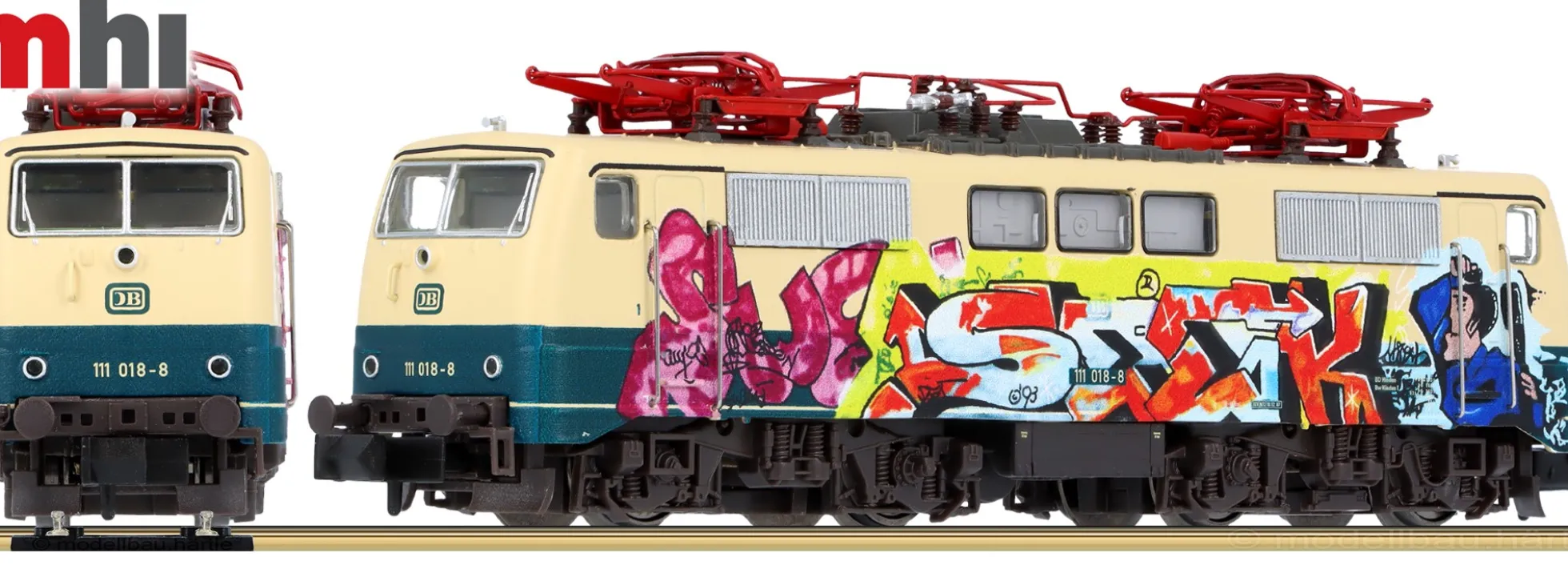 MINITRIX 16724 E-Lok BR 111 018 Graffiti DB | DCC Sound | MHI | Spur N