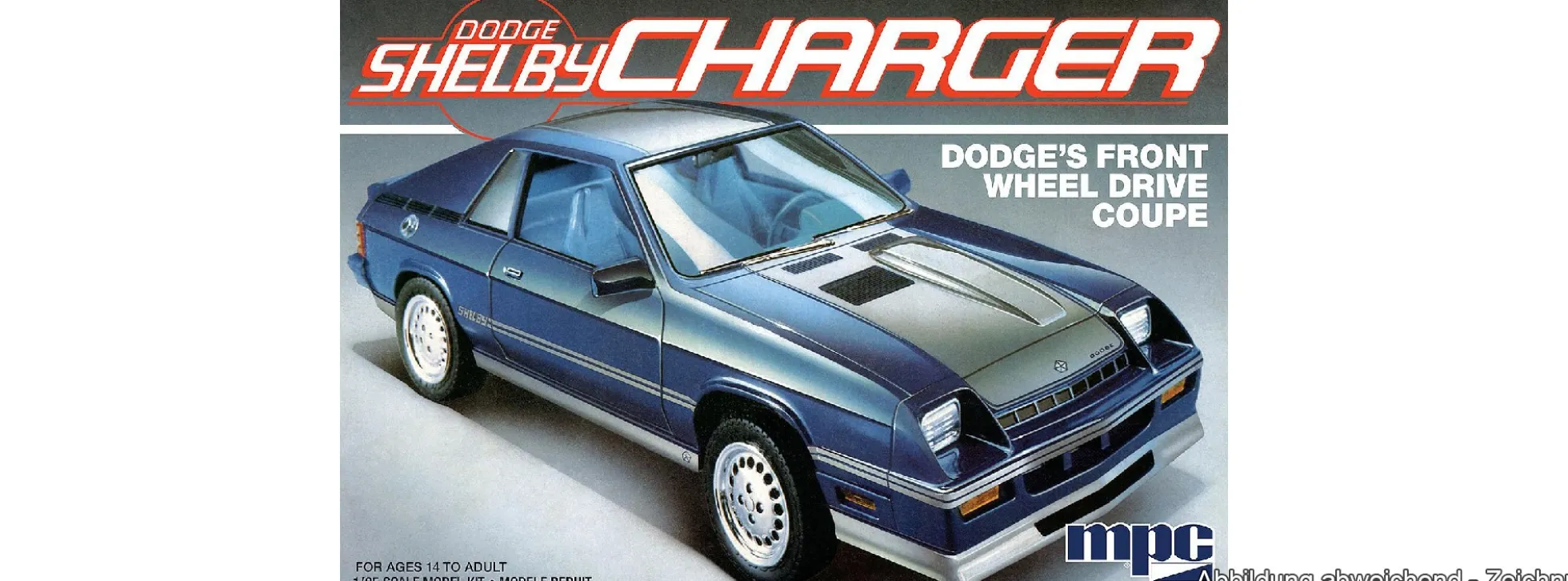 MPC 987 1986 Dodge Shelby Charger | Auto Bausatz 1:25
