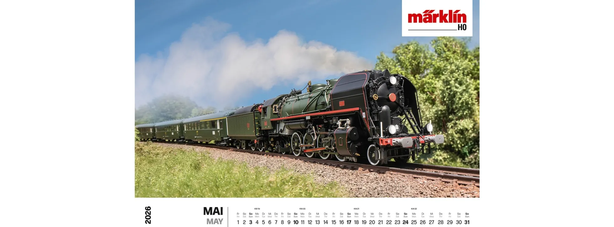 märklin 19726 Märklin-/Trix-Wandkalender 2026 | 49 x 34 cm