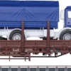 märklin 45059 Rungenwagen Kbs 442 THW LKW DB | Spur H0