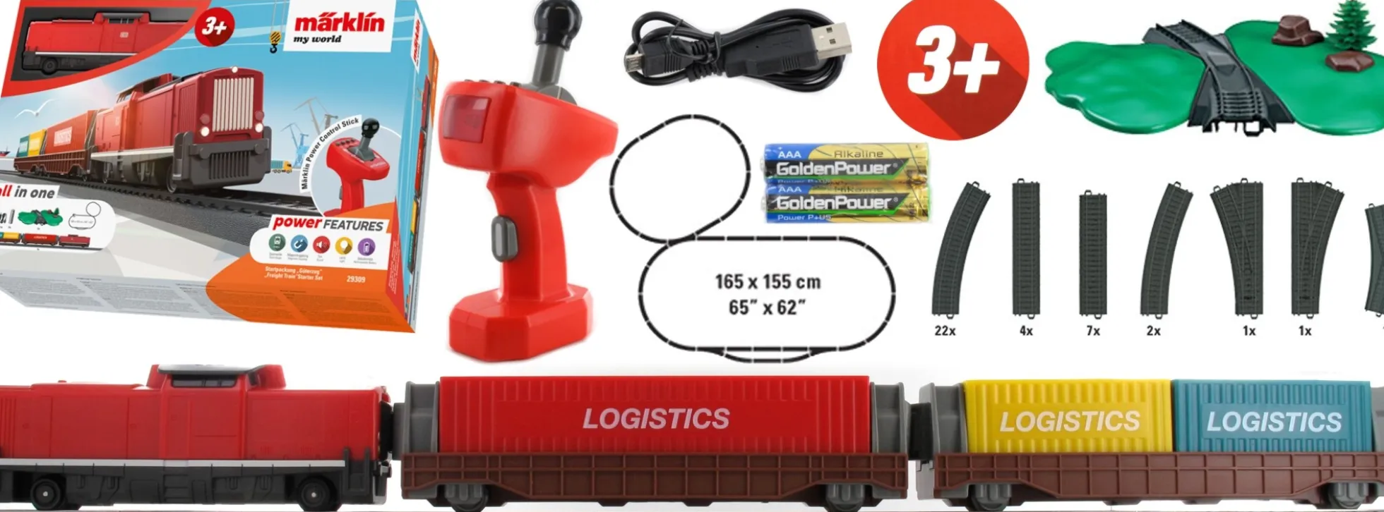 märklin 29309 Startpackung Güterzug | Batteriebetrieb | Spur H0