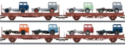 märklin 46406 4-tlg. Rungenwagen-Set Fahrzeugtransport DR | Spur H0
