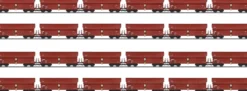 märklin 00730 24-tlg. Set Schwenkdachwagen Tals 968 DB | Spur H0