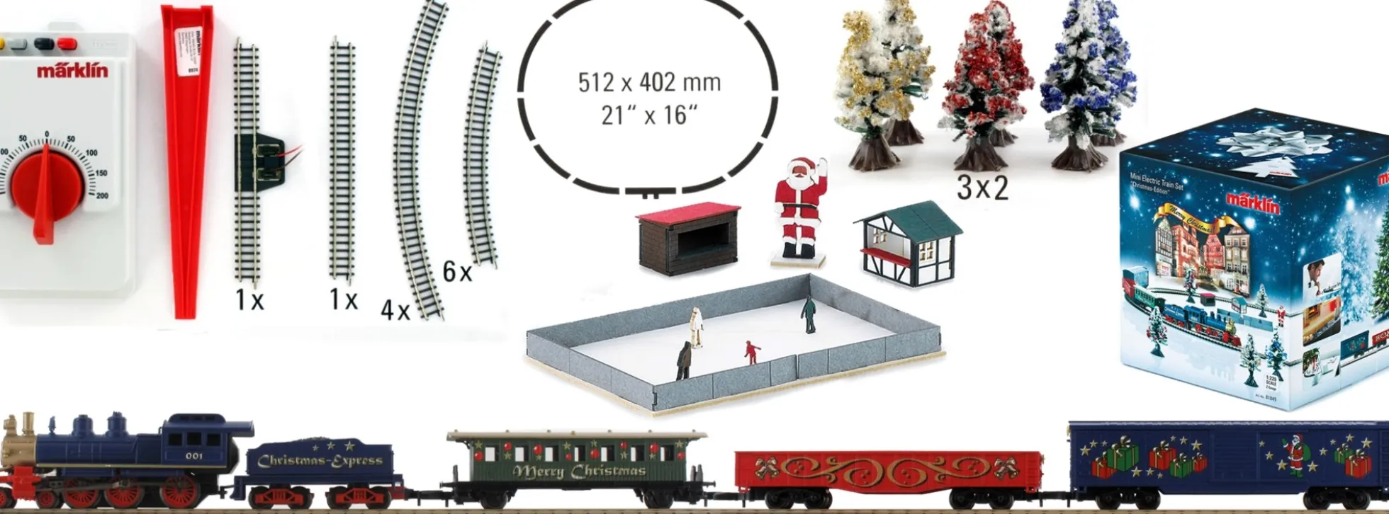 märklin 81845 Weihnachts-Startpackung Dampflok + Güterzug | 230V | Spur Z