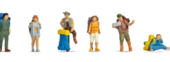 NOCH 36247 Backpacker und Tramper | 6 Stück | Figuren Spur N